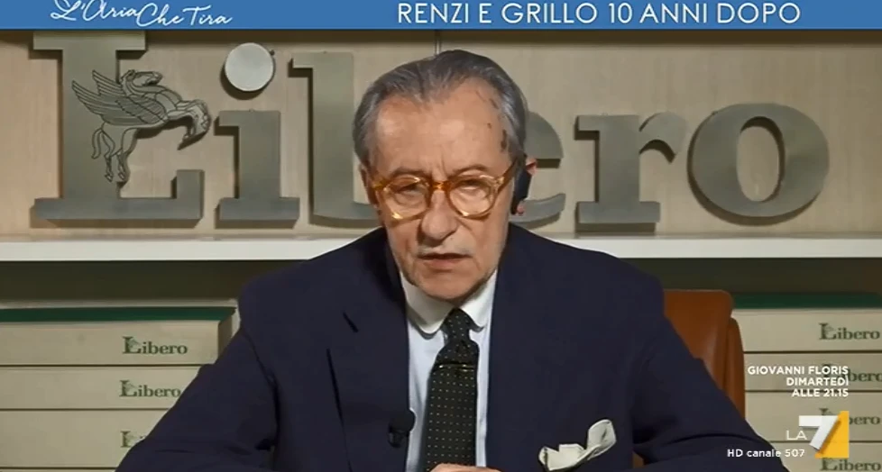Vittorio Feltri a L'Aria Che Tira: "Consiglio ai giovani di invecchiare così smettono di rompere i cog*****"