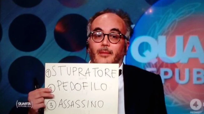 Christian Raimo insulta Montanelli a Quarta Repubblica: "Stupratore pedofilo assassino", poi lascia il collegamento