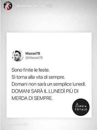 Al Bano Carrisi, lo sconforto della figlia Jasmine: "Il lunedì più di mer*** di sempre"