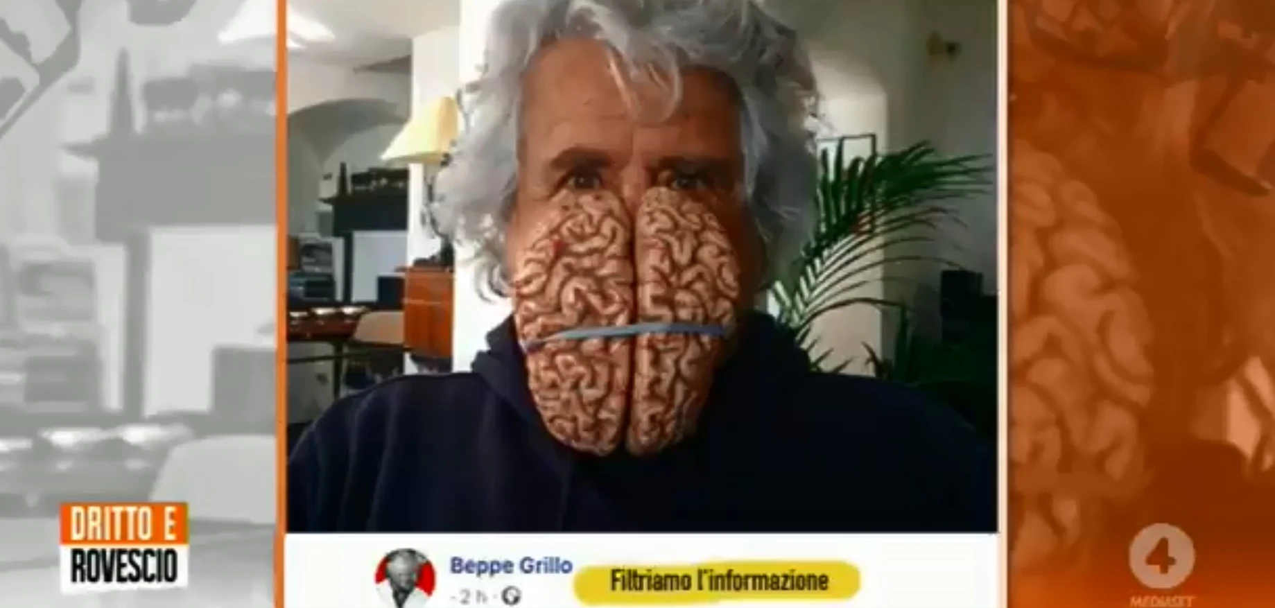 Dritto e Rovescio, Giorgia Meloni demolisce il M5s: "Cosa ne penso di Beppe Grillo con la mascherina?"