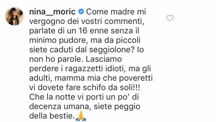 Fabrizio Corona, la sfuriata di Nina Moric per gli attacchi al figlio Carlos: "Siete peggio delle bestie"
