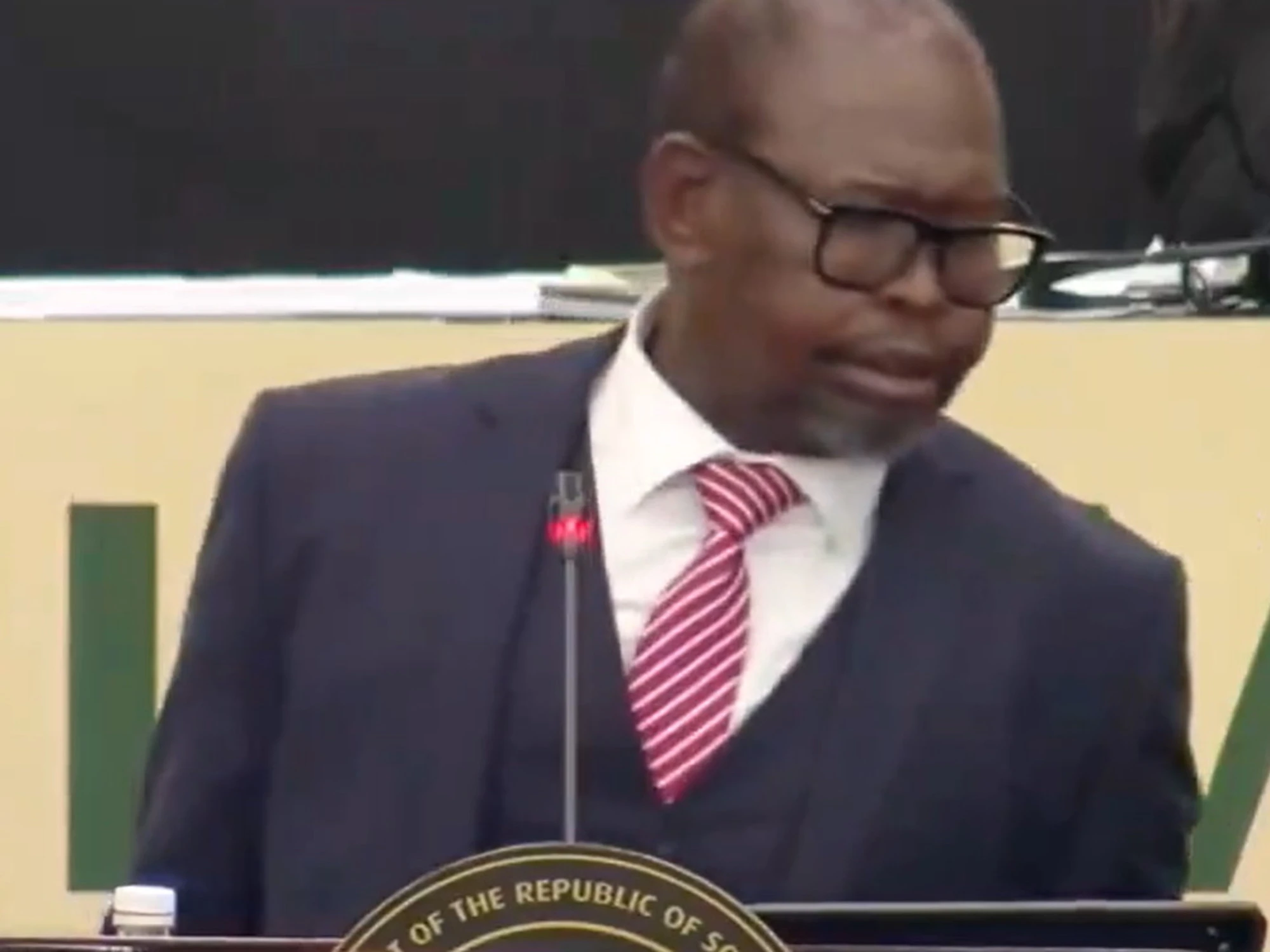 Sudafrica, patta dei pantaloni aperta ed escono i "gioielli": disastro del ministro, il video