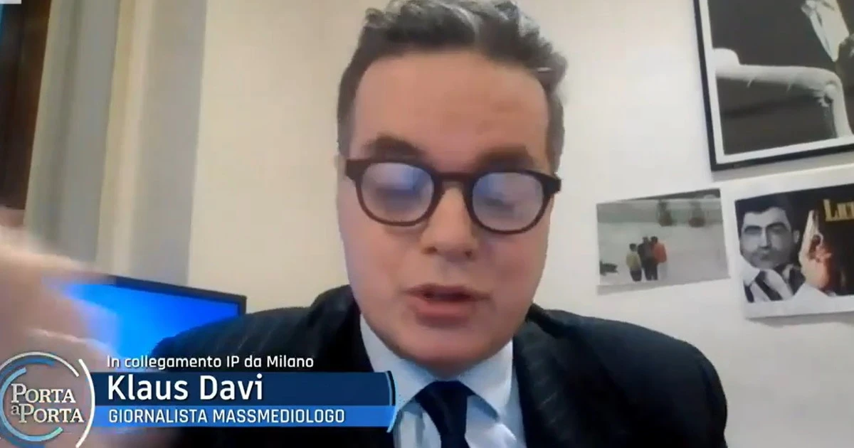 Porta a Porta, Klaus Davi gela lo studio: "Putin non deve perdere questa guerra. Diciamoci la verità..."