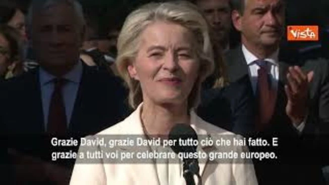 Von Der Leyen su intitolazione edificio Eurocamera a Sassoli: Sua eredità è unire l'Ue