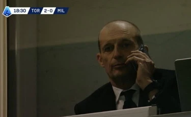 Torino-Milan, Allegri furioso al telefono: grosso imbarazzo in diretta