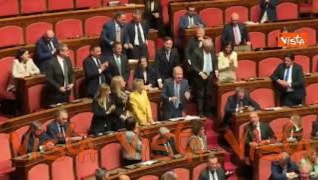 Bagarre Senato tra Malan (FdI) e i Cinque Stelle su antimafia, urla in Aula