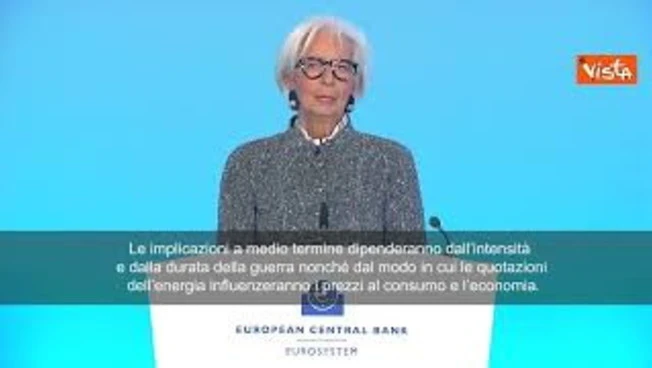 Lagarde (Bce): Tassi fermi al 2%. Siamo ben posizionati per navigare incertezza da crisi in Iran