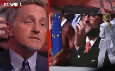 Massimo Giannini a Piazzapulita, la rosicata per gli applausi a Meloni: "Di cosa è simbolo"