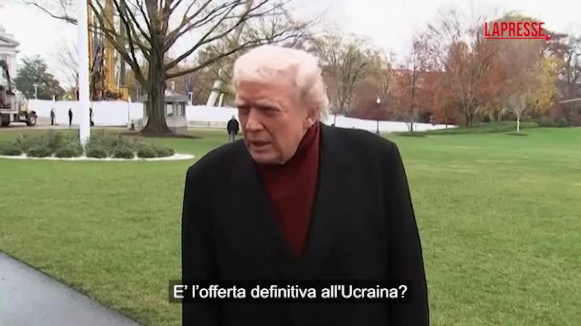 Ucraina, Trump: "Il piano di pace proposto non è l'offerta finale"