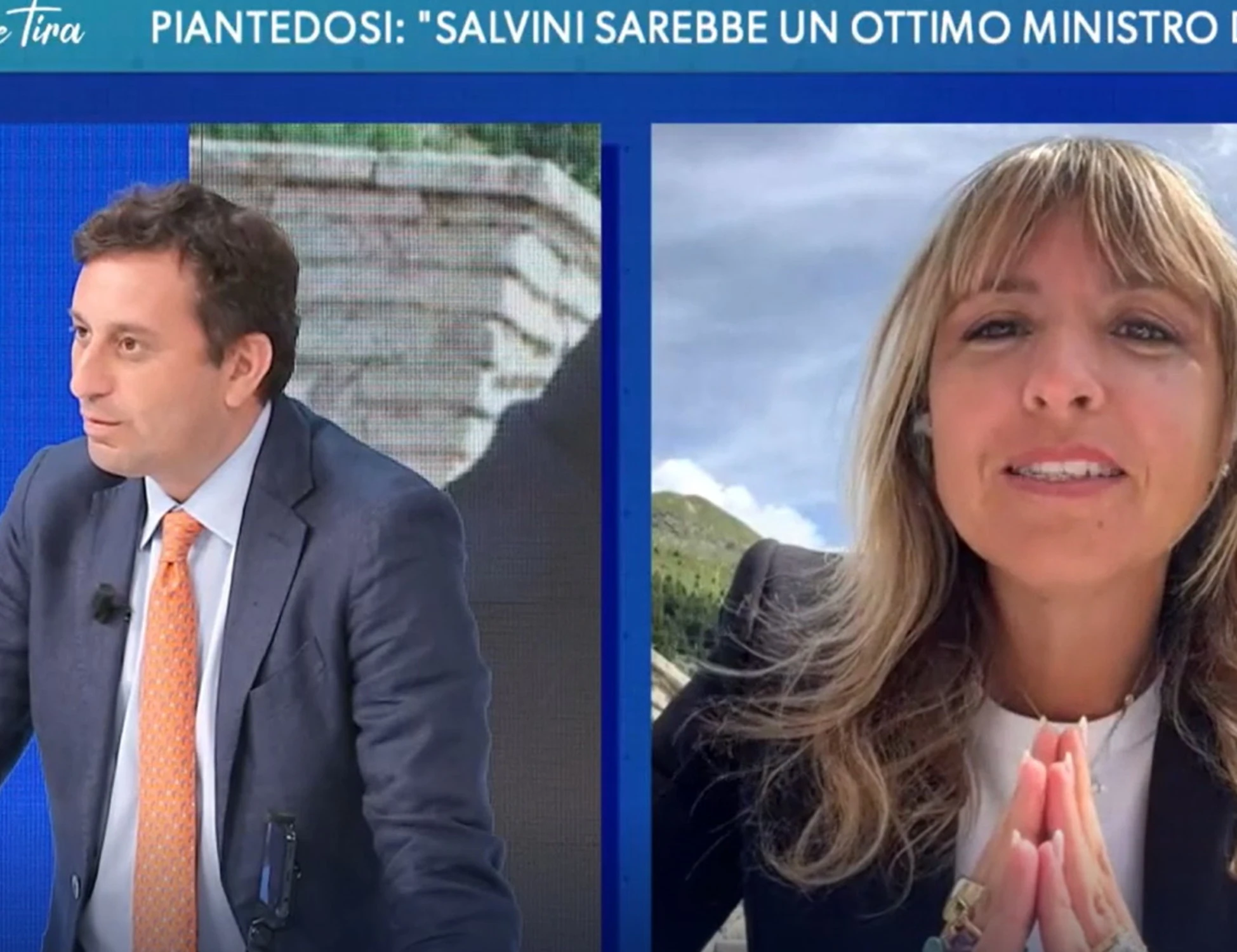 L'aria che tira, Sardone incalza Parenzo: "Grafica terribile, con Toninelli non la ricordo"
