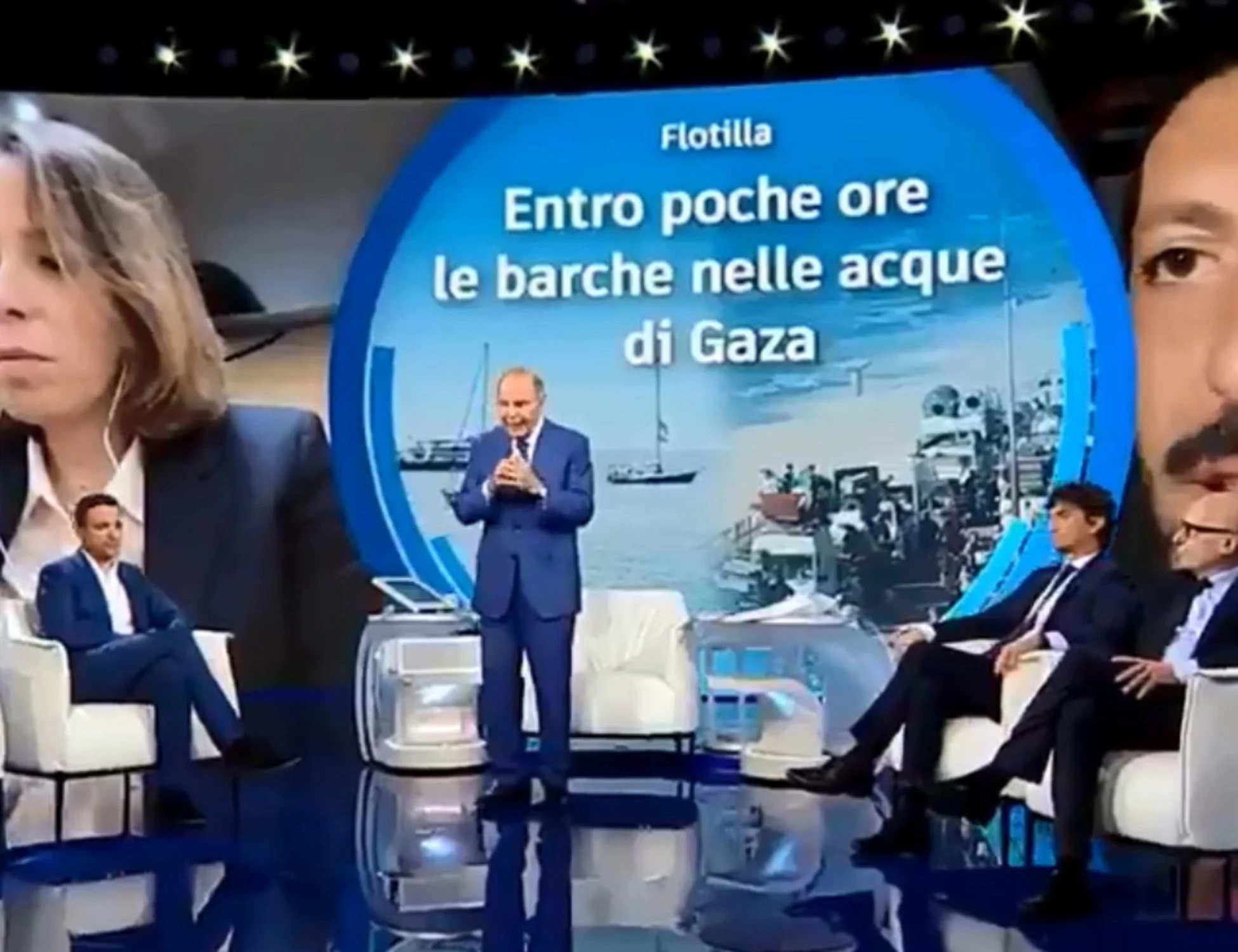 Porta a Porta, Vespa sbotta con l'attivista della Flotilla: "Non ve ne fo**e"