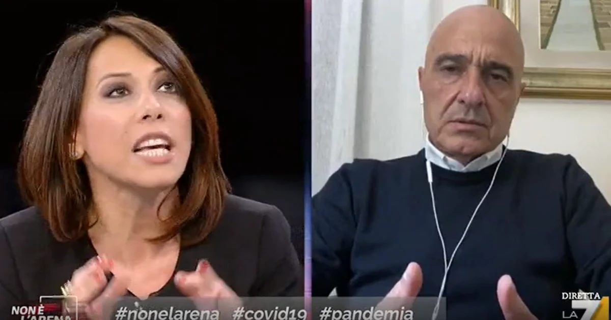 Nunzia De Girolamo contro il sindacalista a Non è l'Arena: "Dov'eravate in questi anni?", "Alzi il c***"