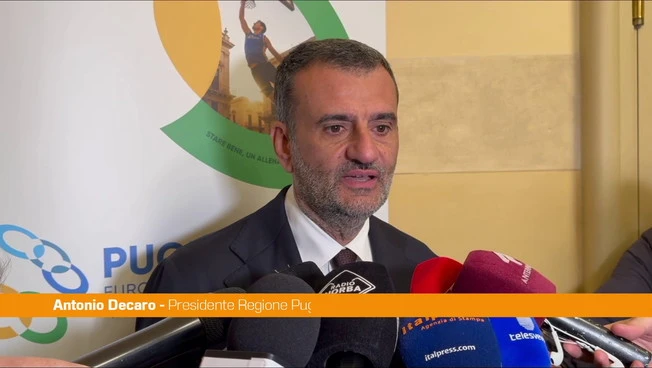 Puglia capitale europea sport 2026, Decaro "Opportunità di crescita e coesione"