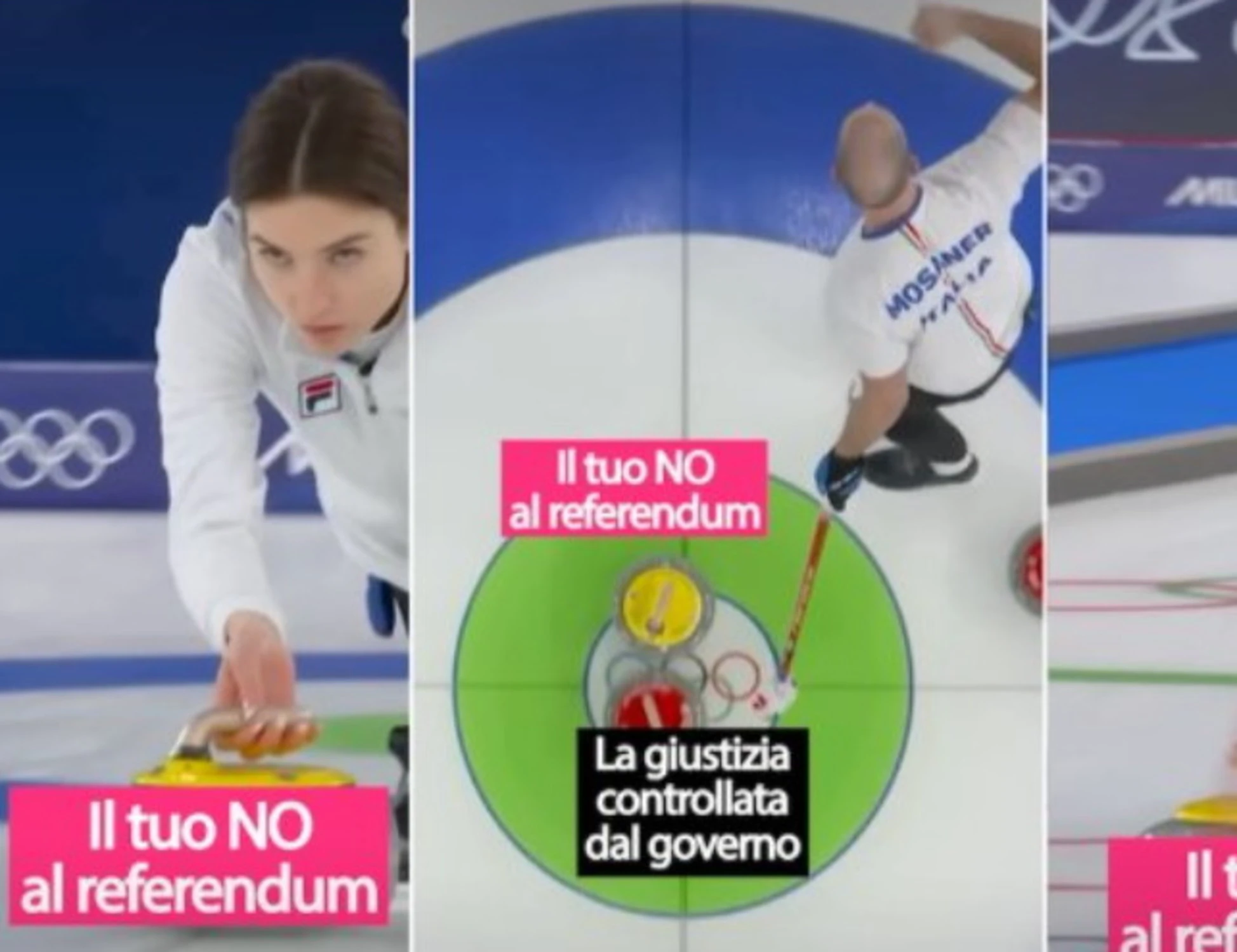 Milano-Cortina, Costantini e Mosaner nello spot Pd per il "No" al referendum a loro insaputa