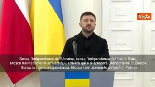 Leggi l'articolo: Zelensky: Se Ucraina sconfitta, Russia inevitabilmente arriverà in Polonia