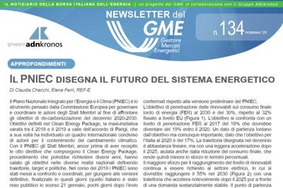 Energia, online nuovo numero newsletter Gme