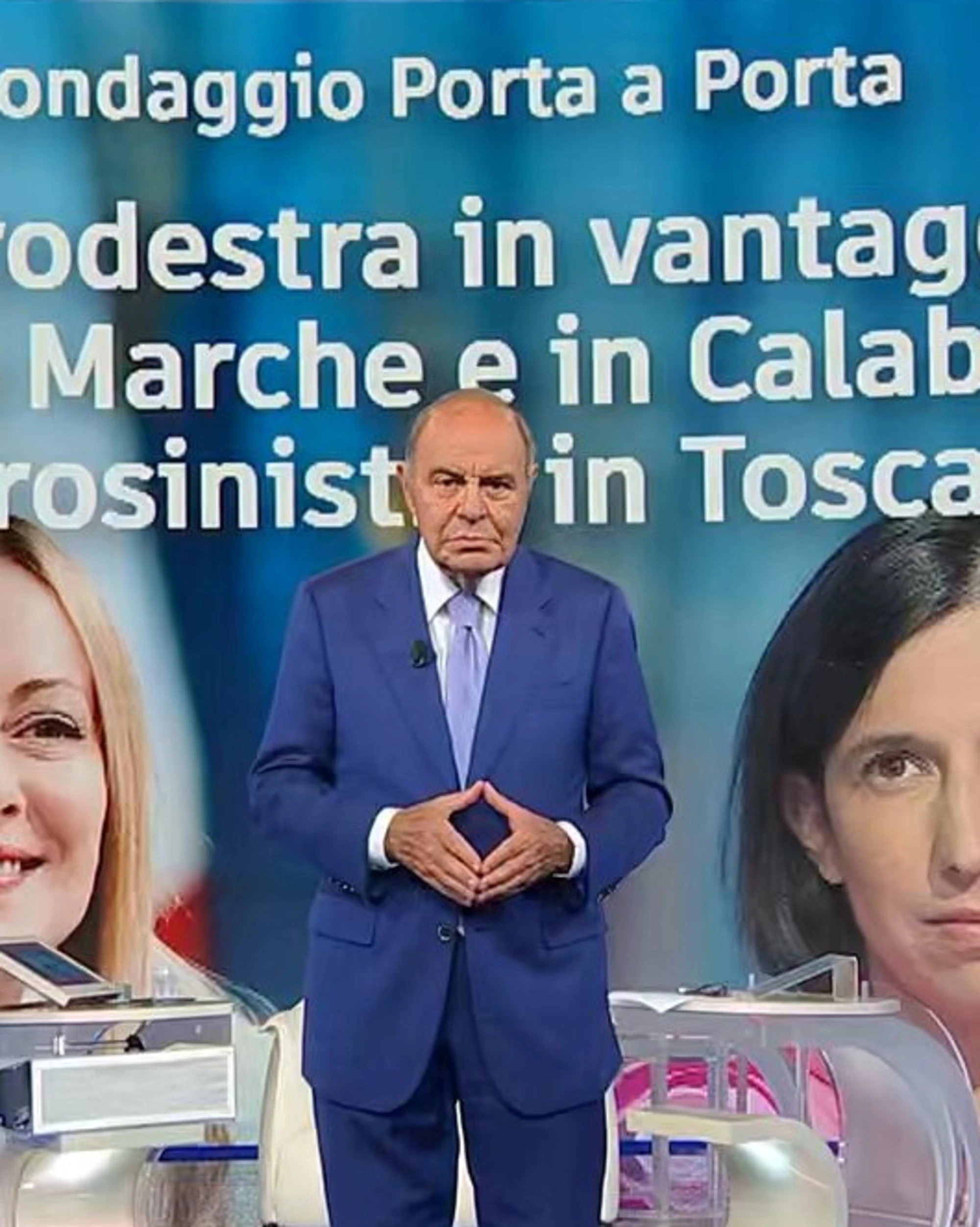 Sondaggio Porta a Porta, Fdi e Pd mai così distanti: di quanto crolla Schlein