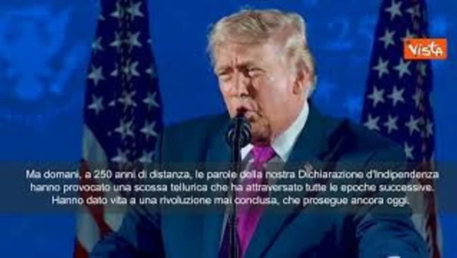 Trump al Mount Rushmore ricorda Washington, Jefferson, Roosevelt, e Lincoln: Paladini di libertà
