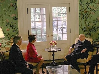 Italia-Usa, Pelosi incontra Napolitano: "Grande rispetto per il Presidente"