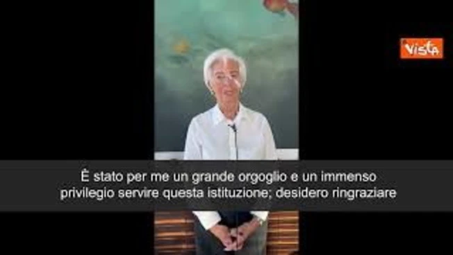 Lagarde annuncia dimissioni da Bce con due cerotti sul viso: È stato un immenso privilegio