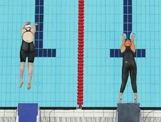 Yvonne Hopf in piscina