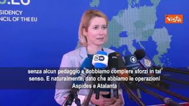 Kallas: Negoziati con Iran devono riguardare anche missili e proxy, no a pedaggi a Hormuz