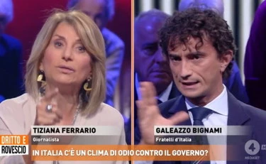Dritto e rovescio, Bignami contro la Ferrario: "Non state bene, voi siete i cattivi maestri"