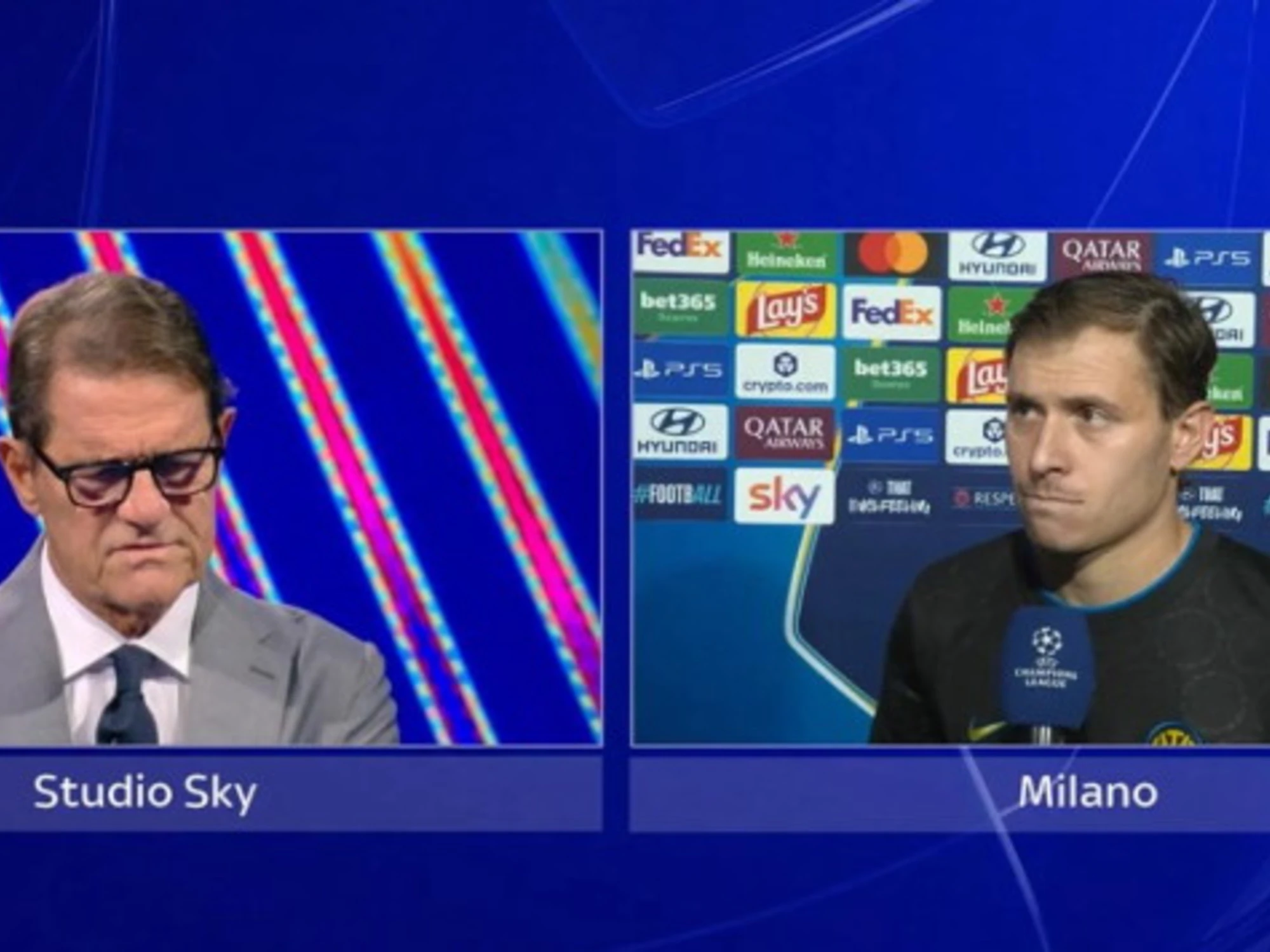 Fabio Capello rimprovera Barella: "Sei anche il capitano, non te ne sei accorto?"