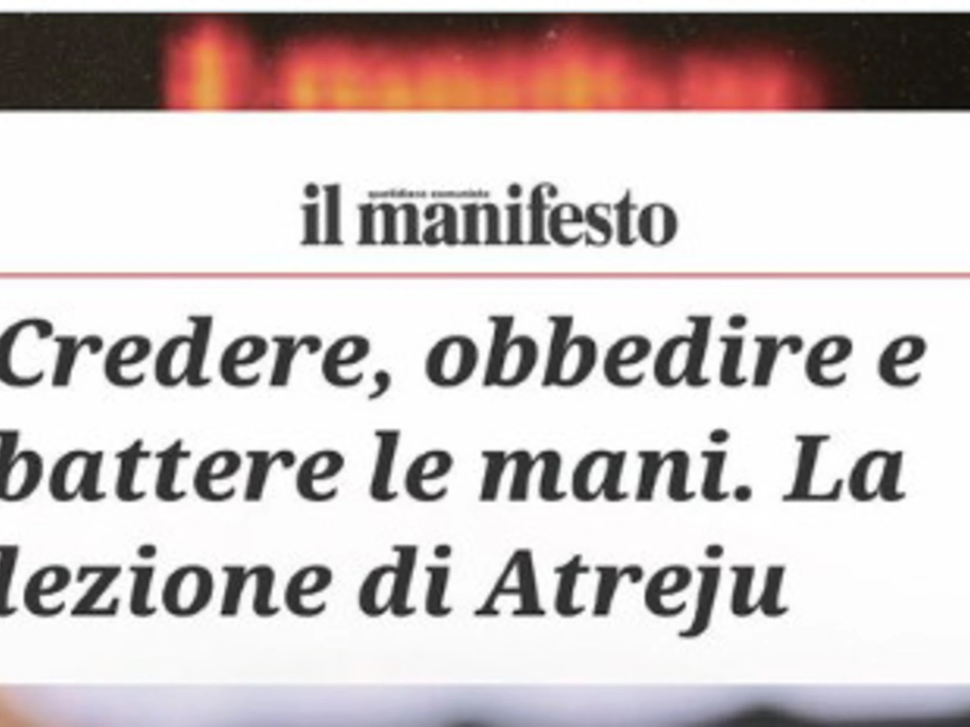 FdI contro il manifesto: "La dignità della nazione", comunisti spianati