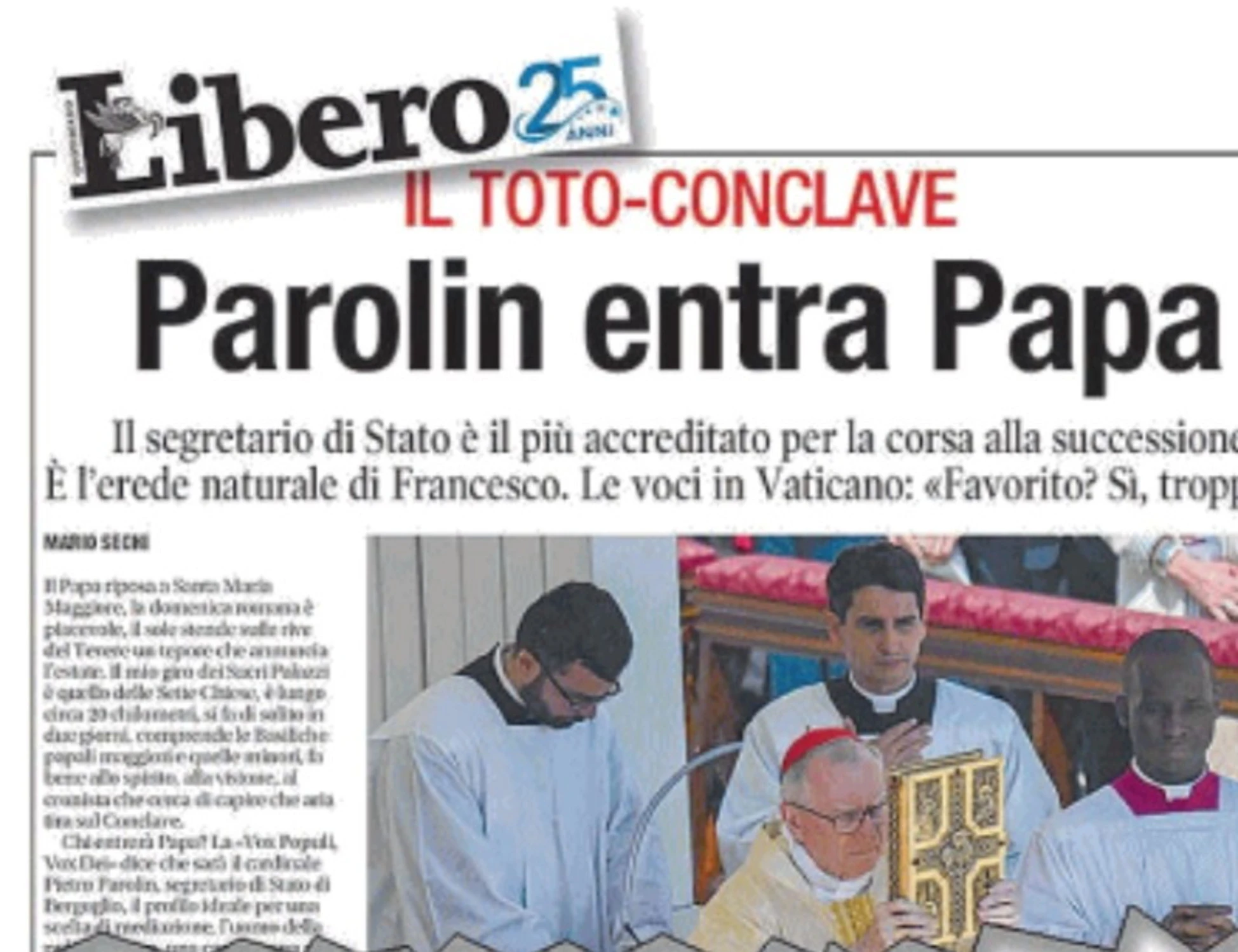 Papa Leone XIV, la profezia di Libero su Parolin e il Conclave