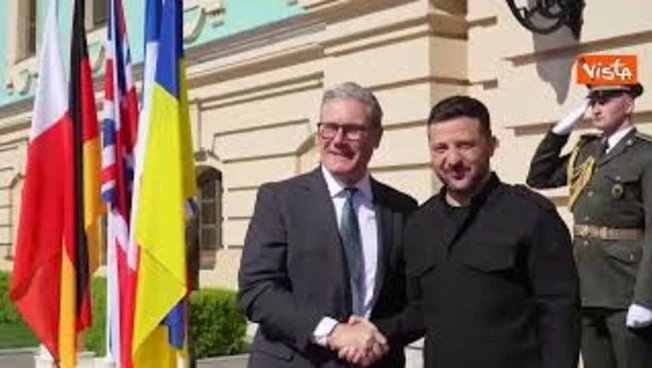 Zelensky riceve a Kiev i leader "volenterosi" Merz, Starmer, Macron e Tusk