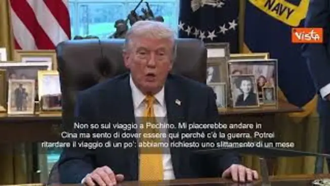 Leggi l'articolo: Trump: Ho chiesto a Cina di far slittare il mio viaggio di un mese a causa della guerra in Iran