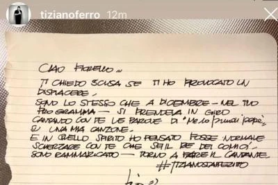 Tiziano Ferro: "Caro Fiorello ti chiedo scusa"