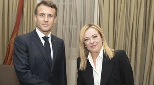 &nbsp;Macron e Meloni