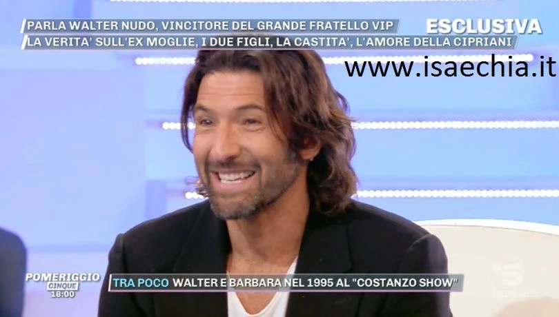 Pomeriggio 5, Walter Nudo e la sconcertante rivelazione sul sesso: "Non ho ancora incontrato una donna che..."