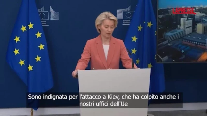Ucraina, von der Leyen: "Indignata per gli attacchi russi a Kiev"