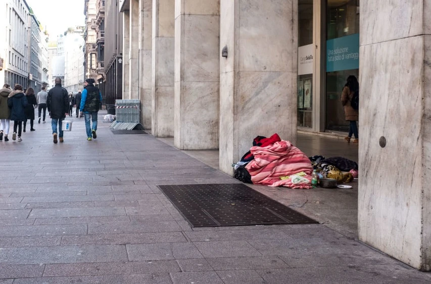 Senzatetto italiani in aumento