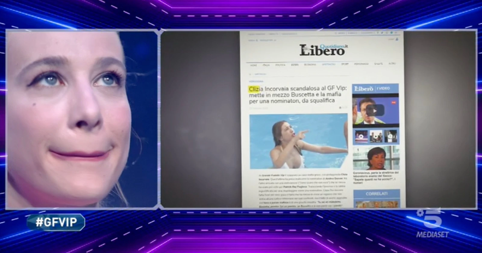 Clizia Incorvaia squalificata al GF Vip: frasi irripetibili sulla mafia e lacrime, la reazione di Signorini