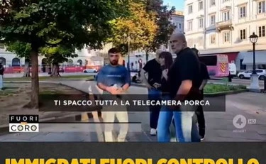 "Ti spacco tutto m***": la furia dell'immigrato davanti ala telecamera