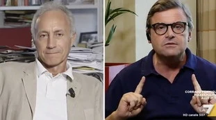 Carlo Calenda e Marco Travaglio, scontro sul referendum a L'aria che tira: "Fammi parlare, mischi mele e pere"