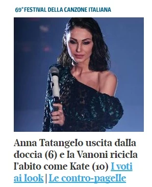 Sanremo 2019, Anna Tatangelo e la rovinosa bocciatura a sorpresa: chi la stronca per il look