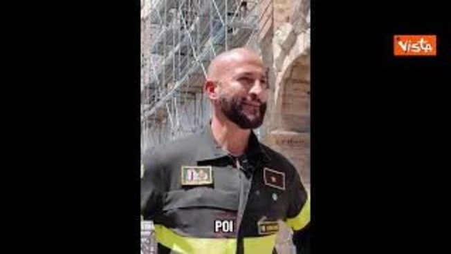 Esercitazione dei Vigili del Fuoco per le celebrazioni del 2 Giugno al Colosseo