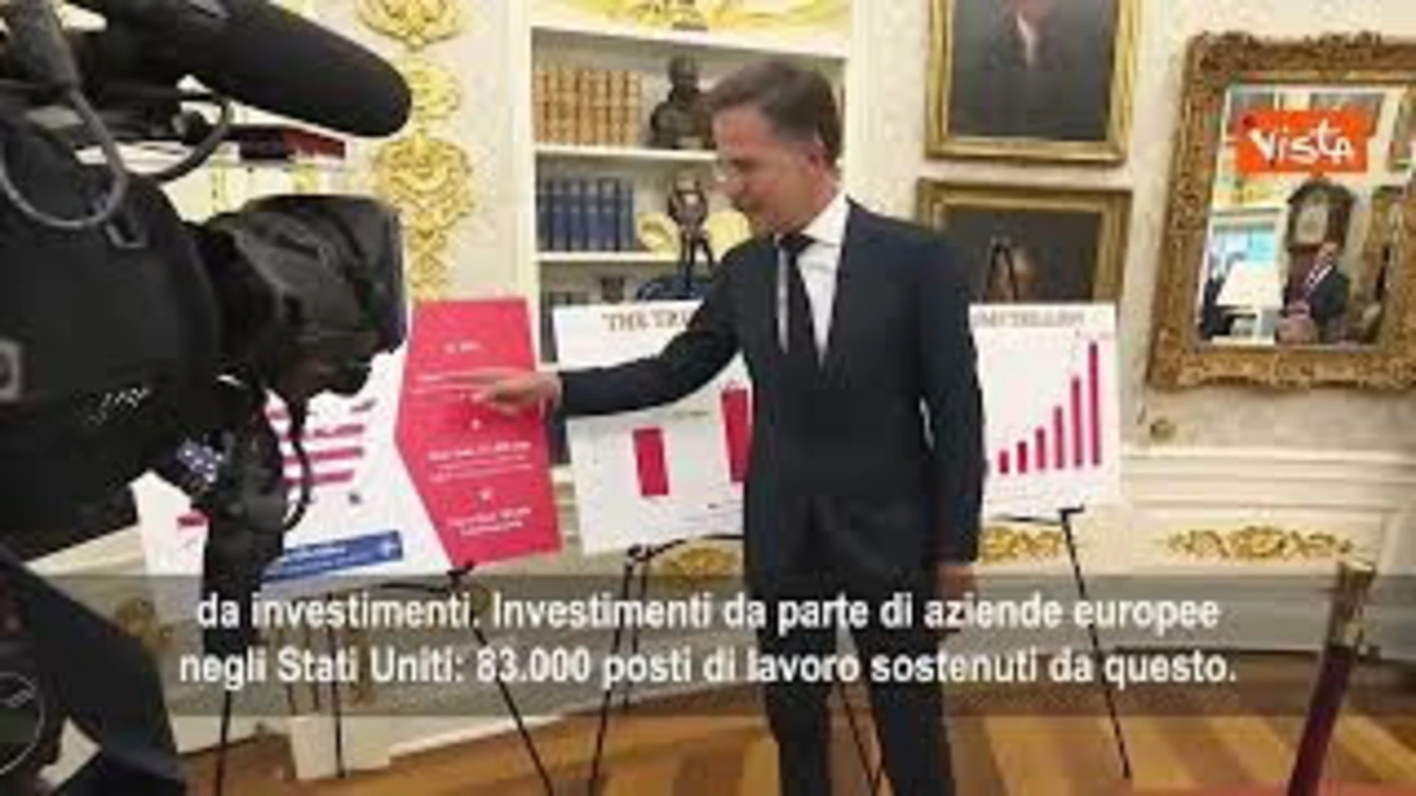 Rutte mostra i grafici per elogiare Trump