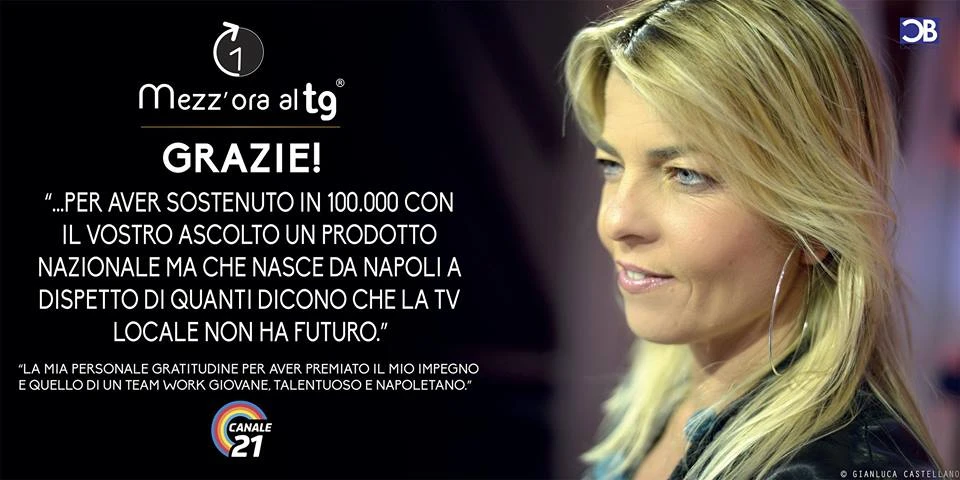 Termina il programma di Cristiana Barone. Grande successo alla sua prima stagione