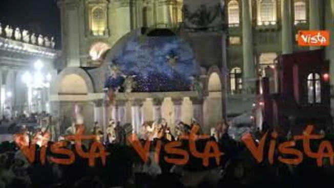 Ecco il presepe del Vaticano a Piazza San Pietro