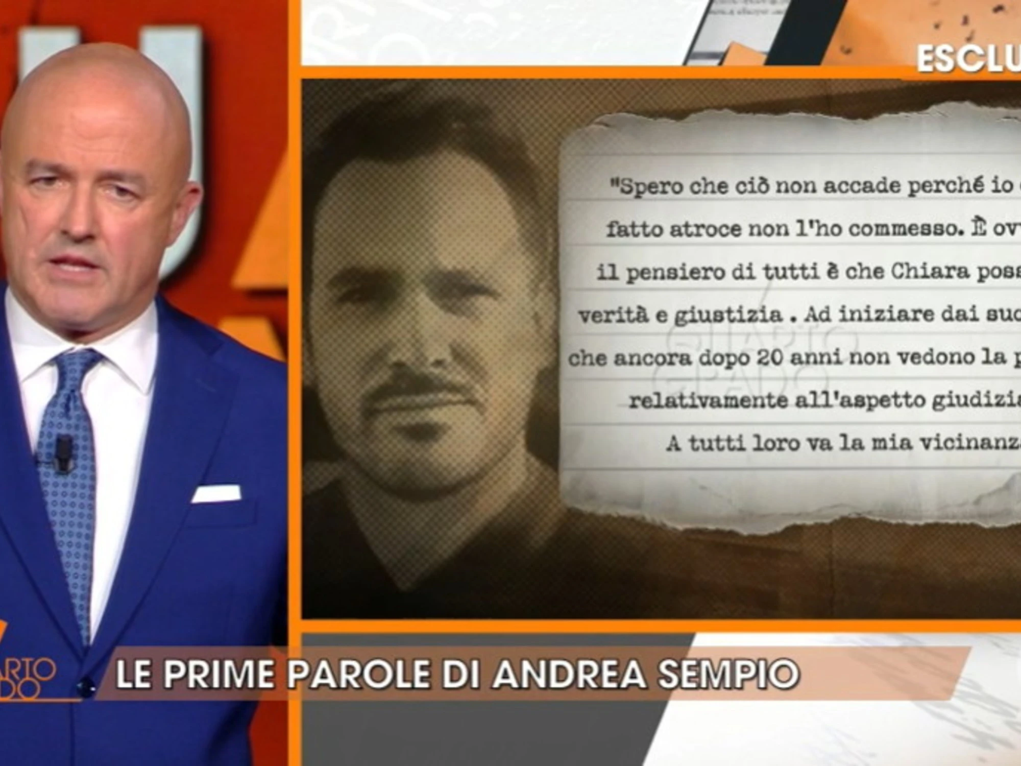 Quarto Grado, Andrea Sempio rompe il silenzio in tv: "Se mi arrestano?", parole pesantissime