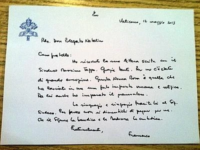Papa Francesco scrive una lettera a un parroco ligure: ''Grazie per nonna Rosa''