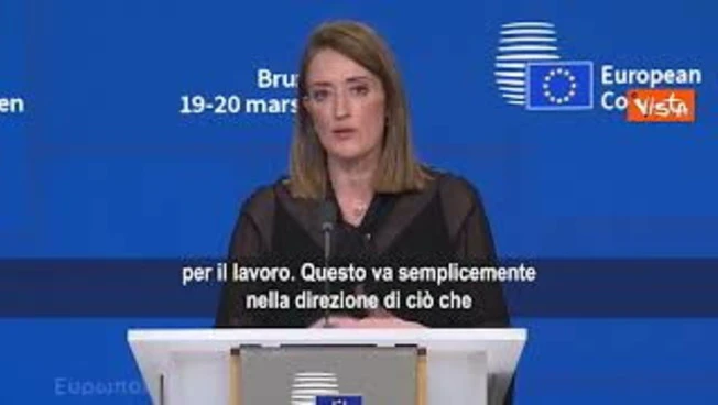Metsola: Il Parlamento europeo sta accelerando su un accordo commerciale con gli Usa