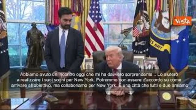 Trump riceve Mamdani alla Casa Bianca: Collaboriamo per New York, è la città che amiamo