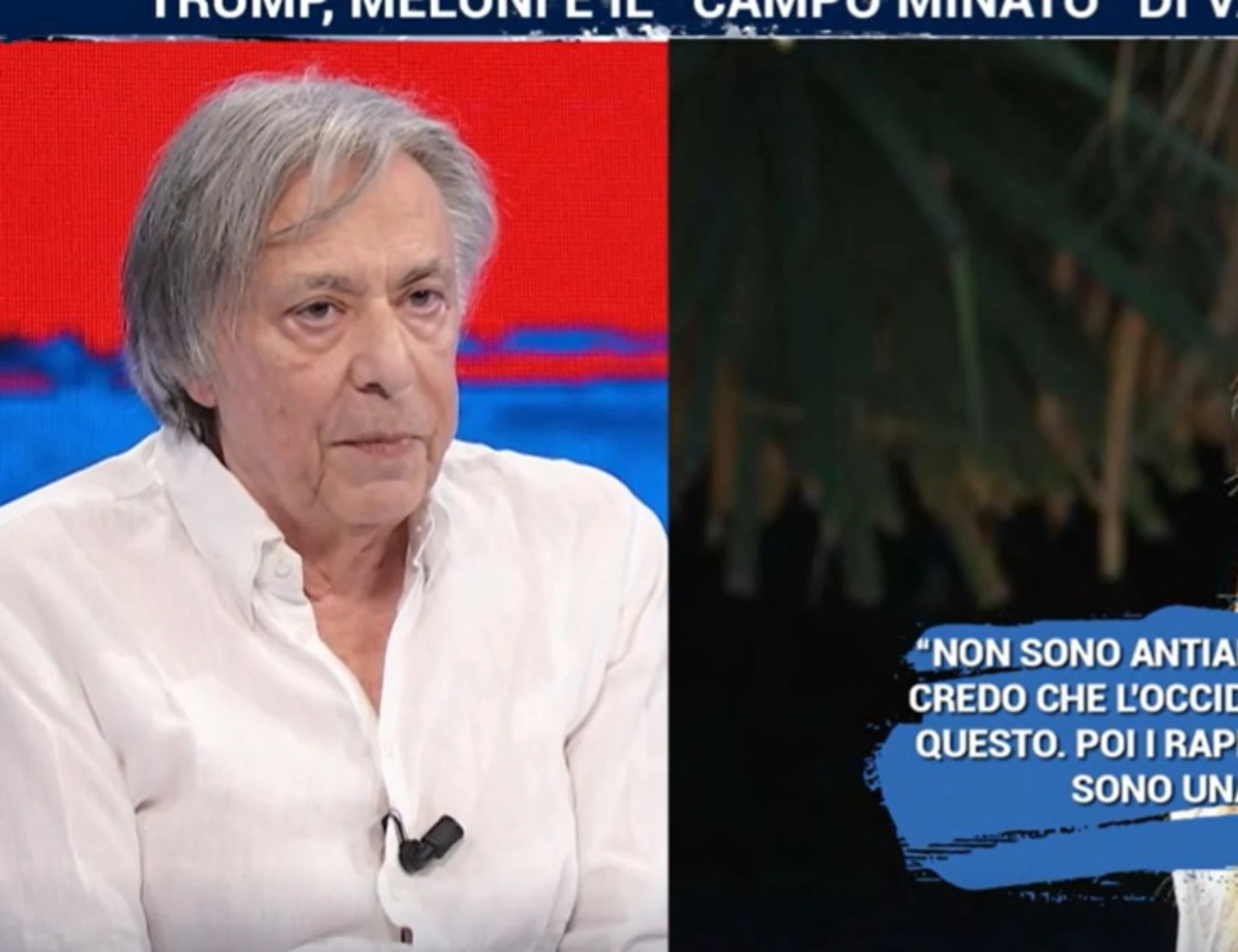 In Onda, sparata di Freccero: "Ho un pettegolezzo su Trump e Meloni. Esiste una chat..."